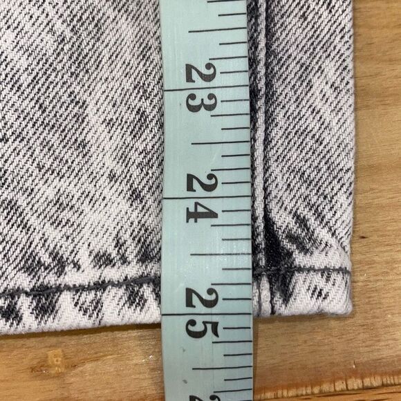 Pacsun Womens Acid Wash High Rise Straight Button Fly Jeans Black Size 29 - Picture 11 of 11